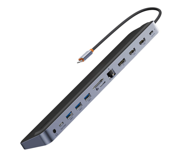Baseus USB-C - EliteJoy Gen2 2x HDMI 3x USB3.0 PD DP SD/TF - 1136202 - zdjęcie